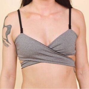 Gray and Black Women's Bikini Set